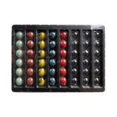 10 Pack Black Storage Tray with Lid | 30 mm Half Sphere Bonbons