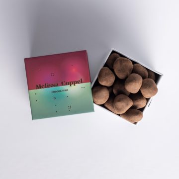 Chocolate-Cherry Nougat and Cacao Nib Cookie Dragées