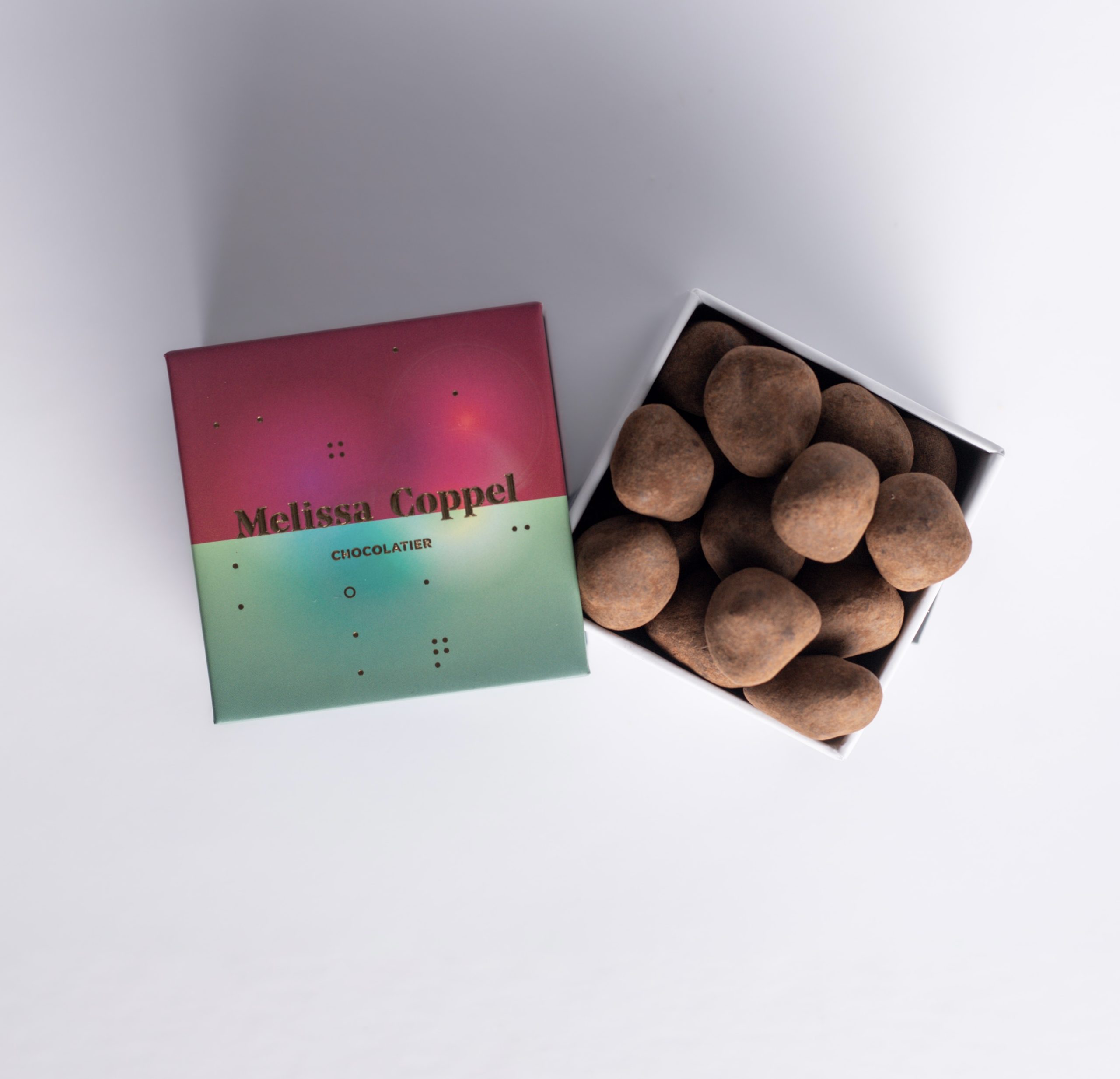 Chocolate-Cherry Nougat and Cacao Nib Cookie Dragées