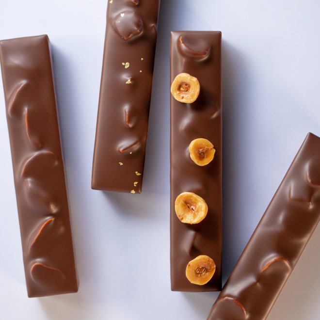 Caramel and Peanut Butter Vegan Candy Bars by Melissa Coppel