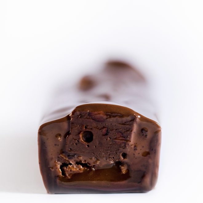 Caramel, Peanut Butter Duja, and Chocolate Nougat Candy Bars
